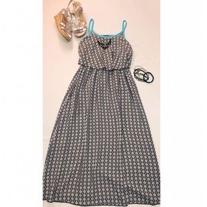 Black and white long kids dress